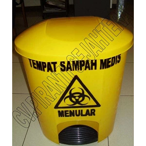 tong sampah medis injak 36 liter ( pedal pail medical trash bin)