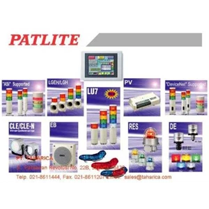 patlite : asi, device net, modular system signal tower, signal tower, signel light, revolving warning light, led work light, signal phone, voice synthesizer.