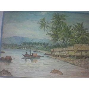 nelayan di kampung (water colour)