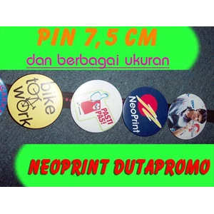 pin ukuran 7.5cm untuk kampanye caleg (dprri-dprd), capres, partai, dpd