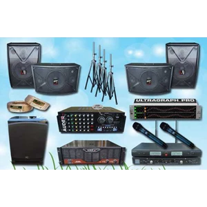 paket karaoke a3: mixer + power + 4 speaker 10 inch auderpro
