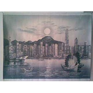 lukisan kota hongkong karya r. bonnet