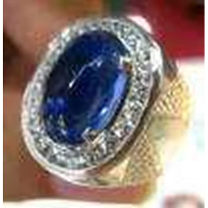cincin batu permata blue saphire afrika, www.aneka-permata.com