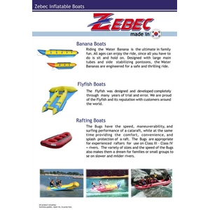 banana boats, flying fish, rafting boats, merk zebec