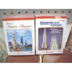 3d puzzle sears tower & chrysler building