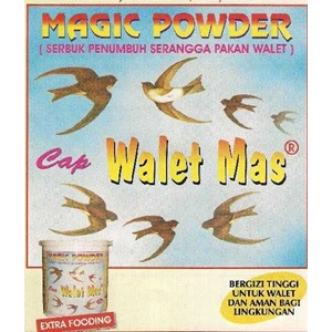 pakan walet - magic powder cap walet mas adalah serbuk penumbuh serangga pakan walet yang dibuat dari 100% bahan alami rp. 220.000/ 2 kg