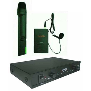 jueshiy js-16v wireless microphone system : handheld ( gagang) + clip on ( jepit)