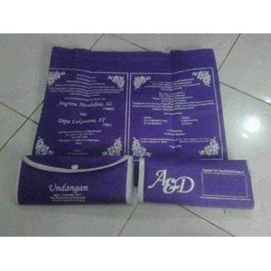 undangan tas model dompet kancing