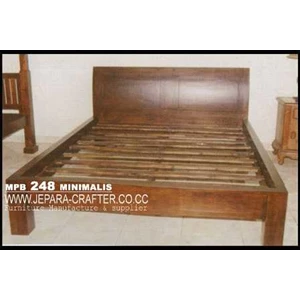 dipan / tempat tidur minimalis [ mpb-248] bahan kayu jati