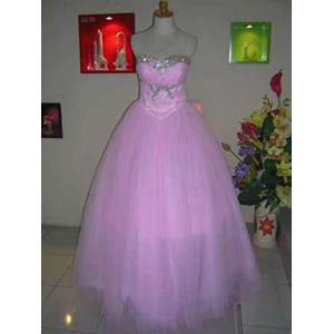 gaun pink elegant