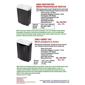 paper shredder gemet 60s & nibo destroyer