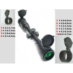 flip-open / flip-up riflescope cover w/ size