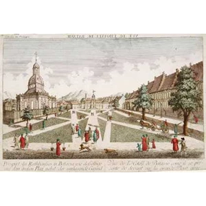 vue de l hotel de batavie 1750