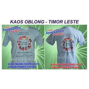 kaos oblong cotton sablon - membru asean ( timor leste)