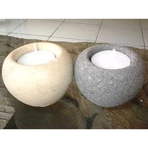 stone tea light and candle holder