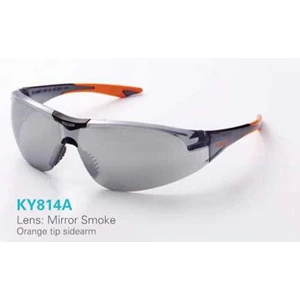 kacamata : ky814a - lens mirror smoke, orange tip side arm