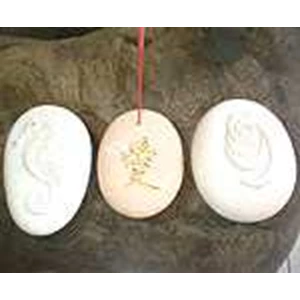 bali engraved river stone incense holder