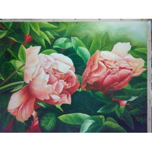 lukisan bunga mawar 1