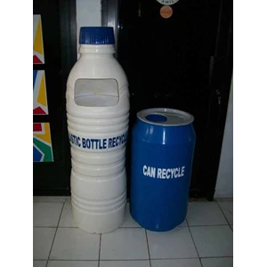 tempat sampah bentuk botol air minum & kaleng minuman