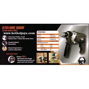 impact drill 10 mm black 1& decker ktd10re 500w
