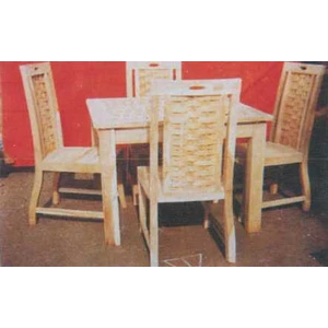 meja kursi makan kepang mpb401