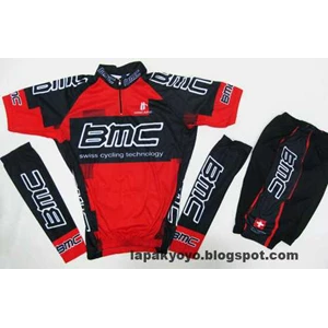 baju sepeda jersey set team bmc red full