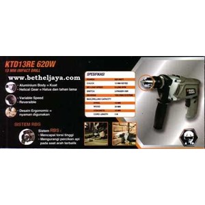 impact drill 13 mm black & decker power tool ktd13re 620w