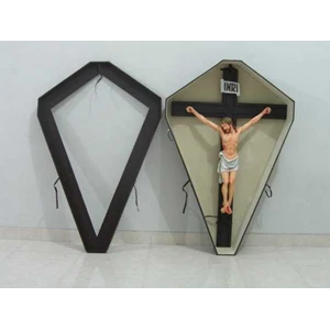 salib gantung 60 cm warna ( catholic wall crucifix 20 )