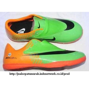 sepatu futsal nike mercurial elite hijau-orange ( uk 39-43)