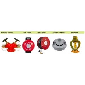 hydrant system | fire alarm | hose reel | smoke detector | sprinkler | hose box | water monitor | fire hose | fire man axe | fire bucket | helmet | dust mask & hand glove | safety shoes | hydrant accessorries | hydrant blank cap & washers