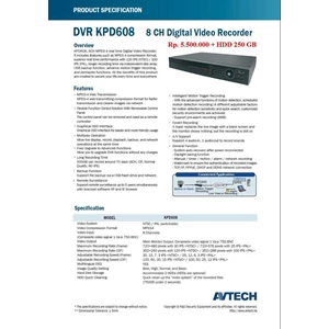 dvr standalone 8 ch kpd 608 new