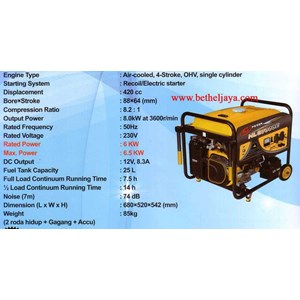 h & l type hlg 7000e genset