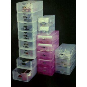 clear shoe box