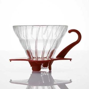 hario vdg-01r v60 glass dripper red handle