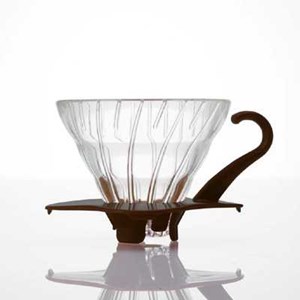 hario vdg-01cbr v60 glass brown handle
