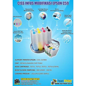ciss infus modifikasi epson c59, cx2900