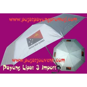 payung lipat 3 import silver-1