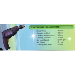 h& l electric drill hl450re