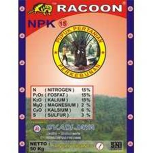 pupuk npk 15: 15: 15 cap racoon