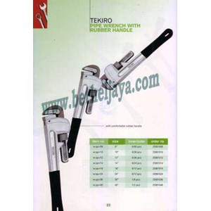 kunci pipa tekiro gagang karet hitam
