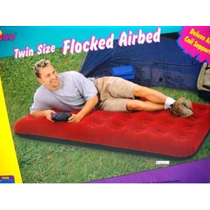 kasur angin/ twin size flocked airbed