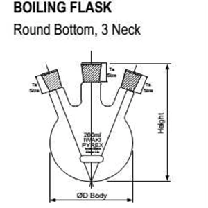 boiling flask, 3 neck