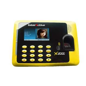 mesin absensi fingerprint interactive x- 2000 merk interactive