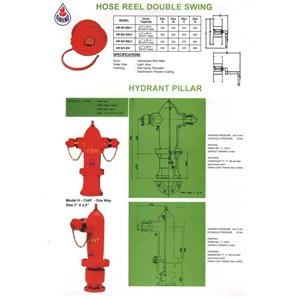 fire hose reel double swing, complete with stop valve and nozzle, + 62.21.5330430; 53671197; dia 1 x 30 m braided hose, hydrant pillar 2 way, and one way, hub email : elje@ centrin.net.id; tel: 021.5330430; website : www.elje4firesafety.com