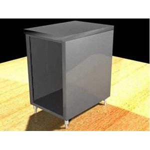 meja stainless open base