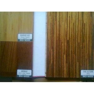 parquet / lantai kayu merk eko wood ( engineered solid wood flooring )