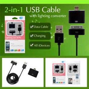 2-in-1 cable converter with lightning