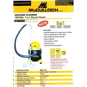 mcculloch mb 23 rt vaccum cleaner