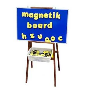 magnetik board & alfabet with standing