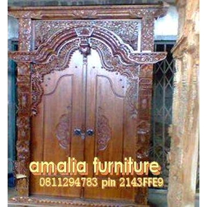 pintu gebyok kudusan gapura kupu tarung mpb845 rumah antik